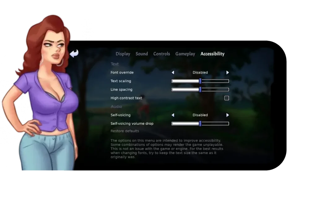 Summertime Saga MOD APK 11 Game screen showing Day-Night Cycle setting